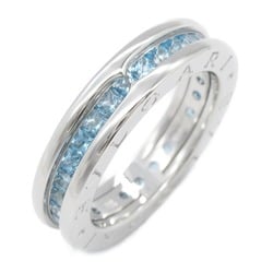 BVLGARI B-zero1 Blue Topaz Ring, K18WG (White Gold), Topaz, Men's, Women's,