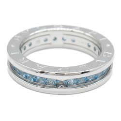 BVLGARI B-zero1 Blue Topaz Ring, K18WG (White Gold), Topaz, Men's, Women's,