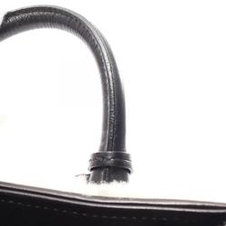 BALENCIAGA Padlock Nude Handbag Bag Mouton Leather Women's White Black 347237