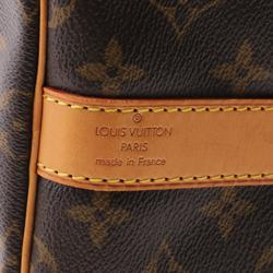 Louis Vuitton Keepall Bandouliere 55 Boston Bag, Coated Canvas, Leather, Monogram, Men's, Women's, Brown, M41414