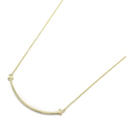 Tiffany & Co. T Smile Small Necklace K18 (Yellow Gold) Women's Gold