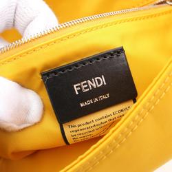 FENDI Baguette Messenger Bag Bucket Shoulder Nylon Women's Yellow 7VA537