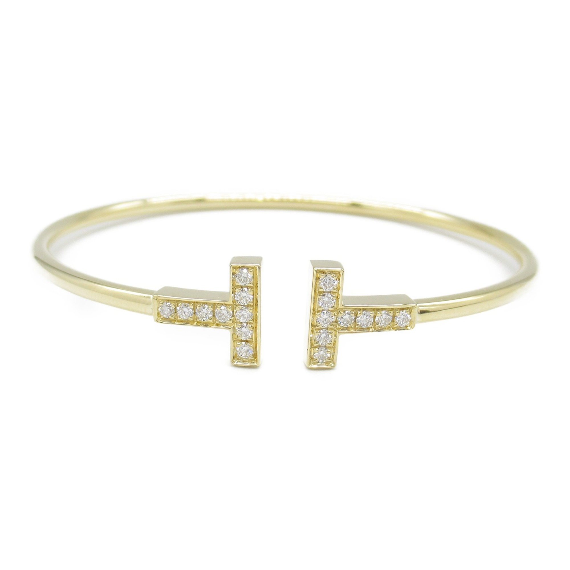 Tiffany & Co. T-Wire Diamond Bracelet, 18K Yellow Gold, Diamond, Women's, Clear