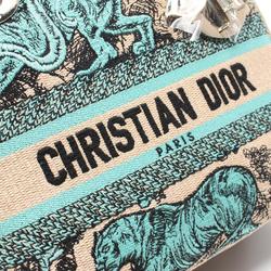 Christian Dior Dior LADY D-LITE Medium Handbag Bag Canvas Women's Beige Blue Black M0565OEGO51E