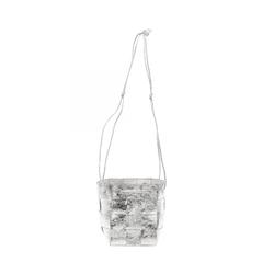 BOTTEGA VENETA Cassette Small Bucket Bag Shoulder Leather Women's Silver