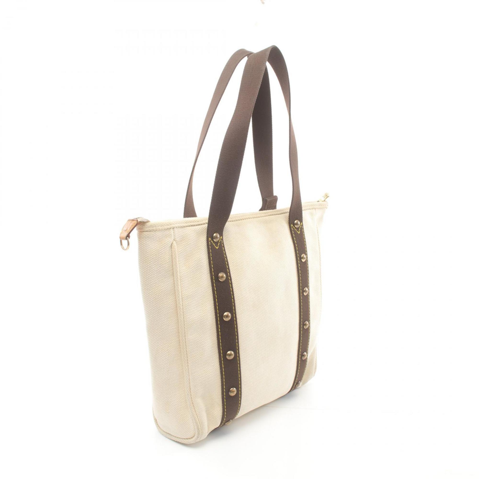 Louis Vuitton LOUIS VUITTON Cabas MM Antigua Ecru Tote Bag Canvas Leather Women's Beige Brown M40036