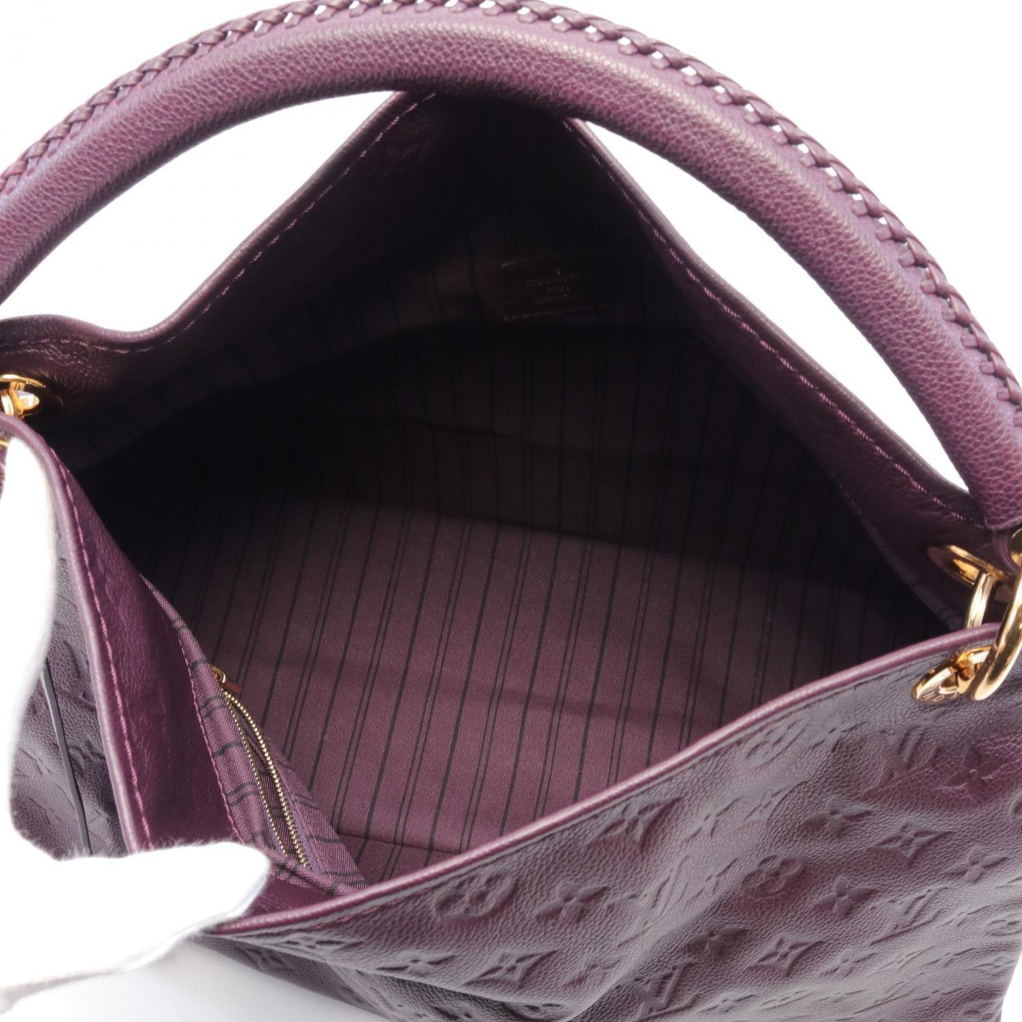 Louis Vuitton Artsy MM Orb Shoulder Bag Leather Monogram Empreinte Women's Purple M93828