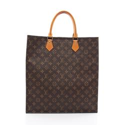 Louis Vuitton LOUIS VUITTON Sac Plat Monogram Tote Bag Coated Canvas Leather Women's Brown M51140