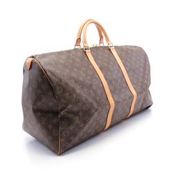 Louis Vuitton LOUIS VUITTON Keepall 60 Monogram Boston Bag Coated Canvas Leather Men's Women's Brown M41422