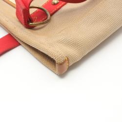 Louis Vuitton LOUIS VUITTON Cabas MM Antigua Tote Bag Canvas Leather Women's Beige Red M40035