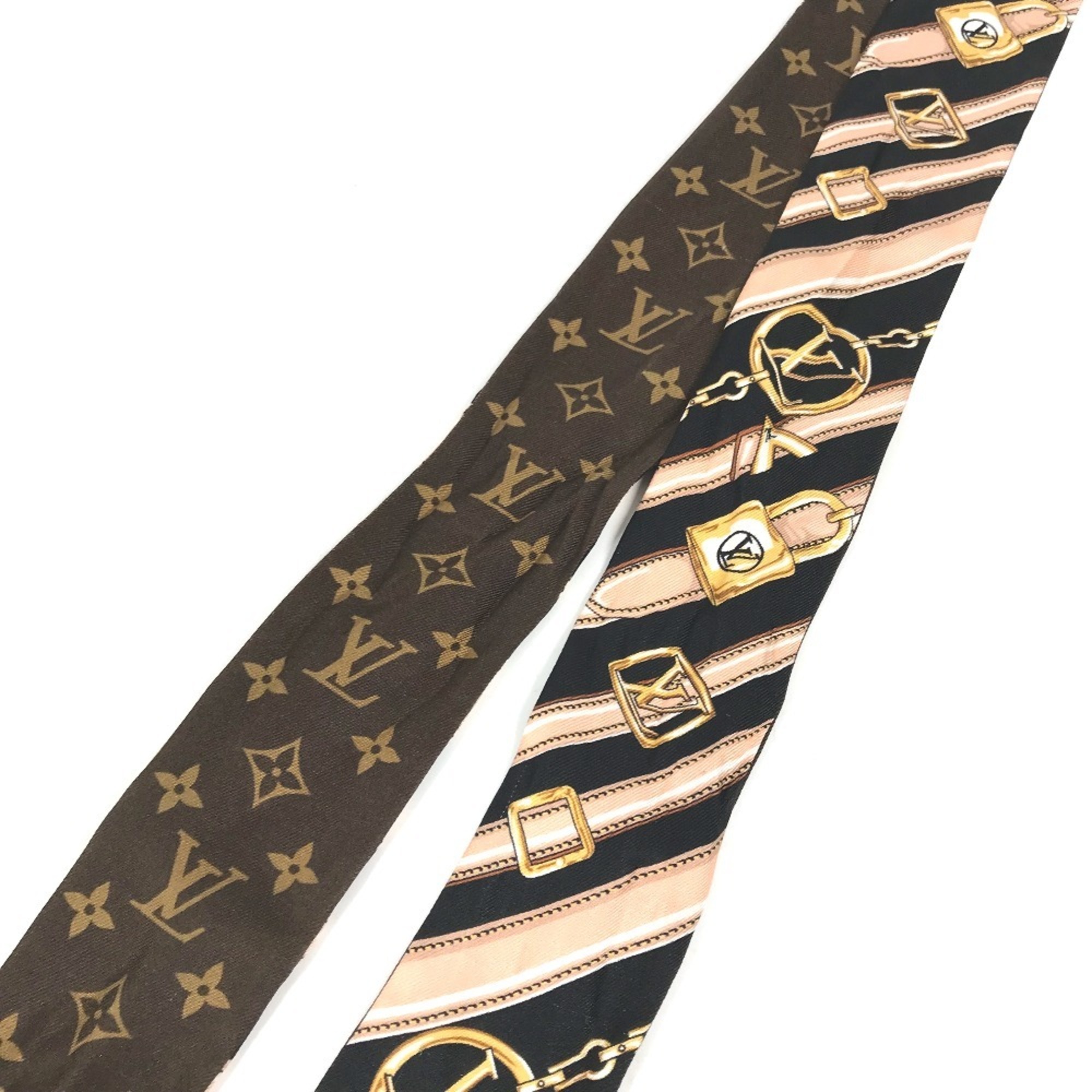 LOUIS VUITTON M77325 Bandeau BB Monogram Forever Scarf Silk Women's Brown