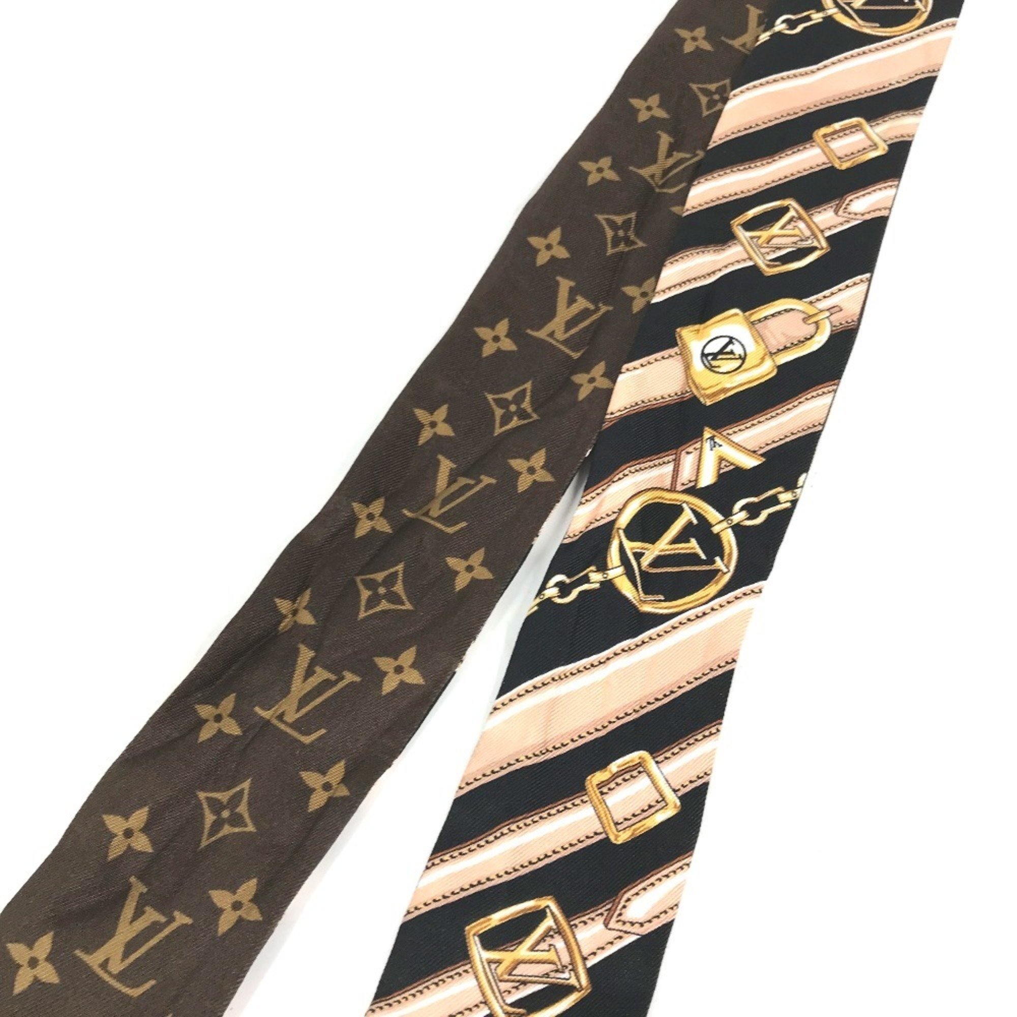 LOUIS VUITTON M77325 Bandeau BB Monogram Forever Scarf Silk Women's Brown