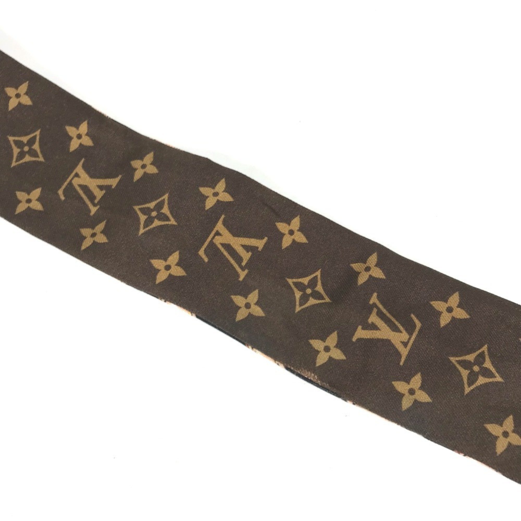 LOUIS VUITTON M77325 Bandeau BB Monogram Forever Scarf Silk Women's Brown