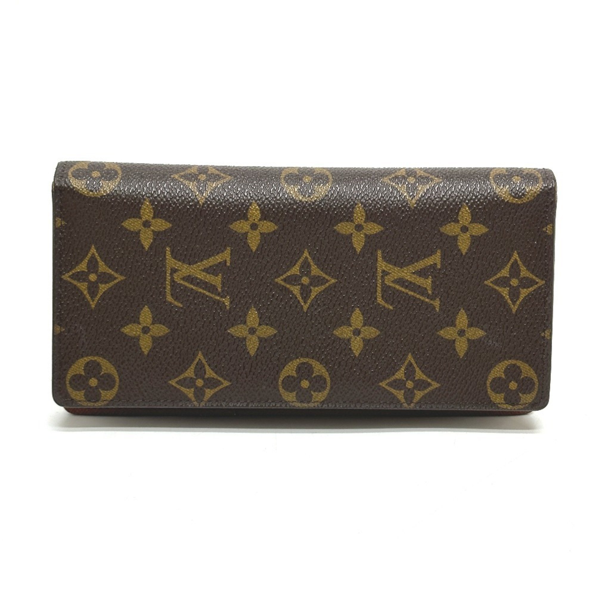 LOUIS VUITTON M66540 Portefeuille Brazza Long Wallet Monogram Canvas Women's Brown