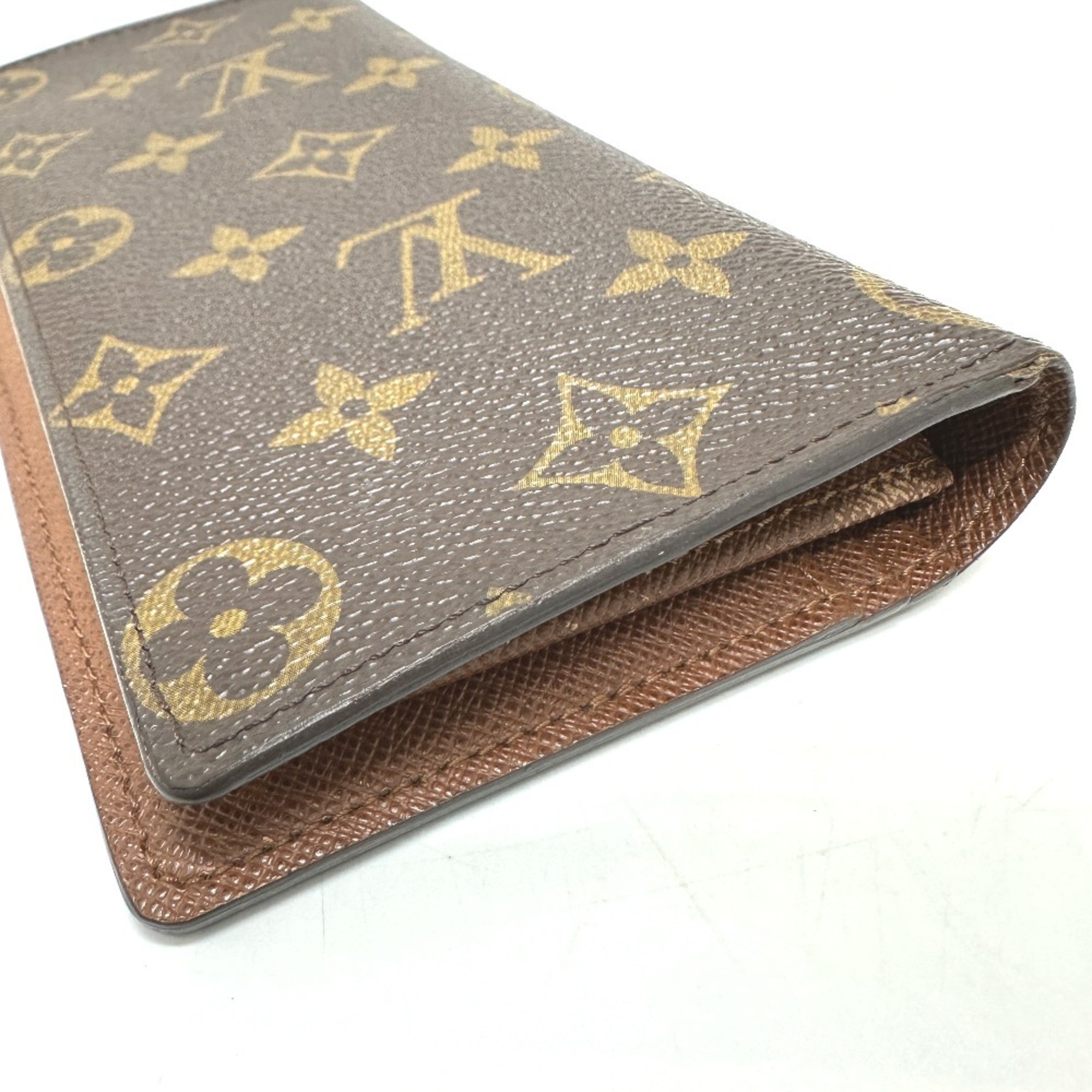 LOUIS VUITTON M66540 Portefeuille Brazza Long Wallet Monogram Canvas Women's Brown