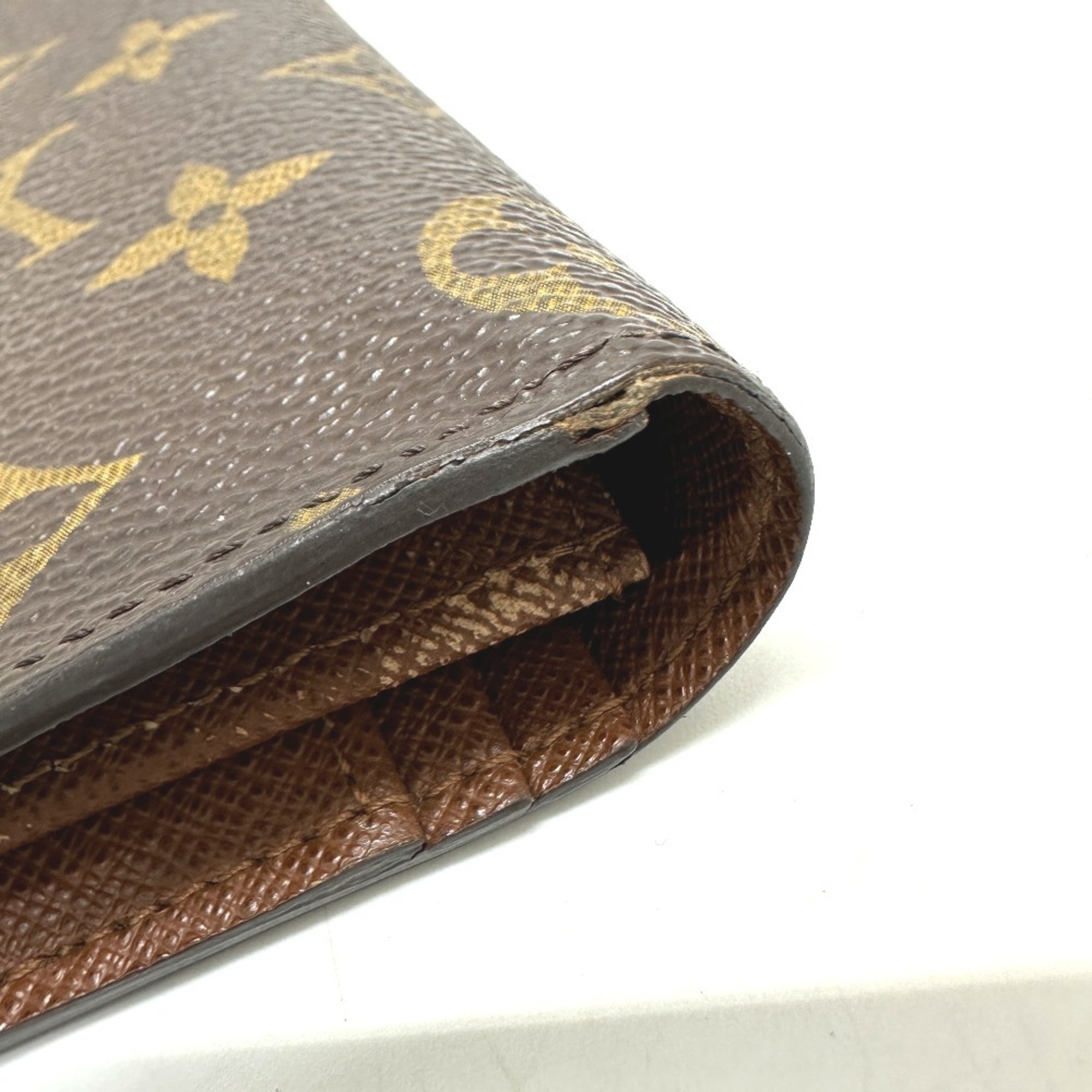 LOUIS VUITTON M66540 Portefeuille Brazza Long Wallet Monogram Canvas Women's Brown