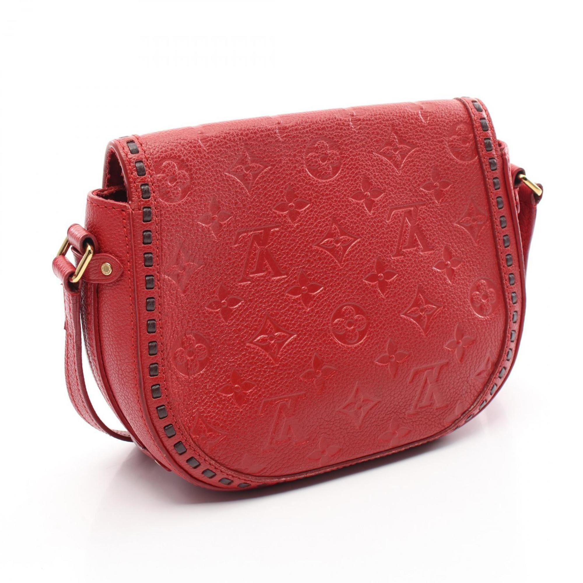 Louis Vuitton Juno Monogram Empreinte Cerise Shoulder Bag Leather Women's Red M43144