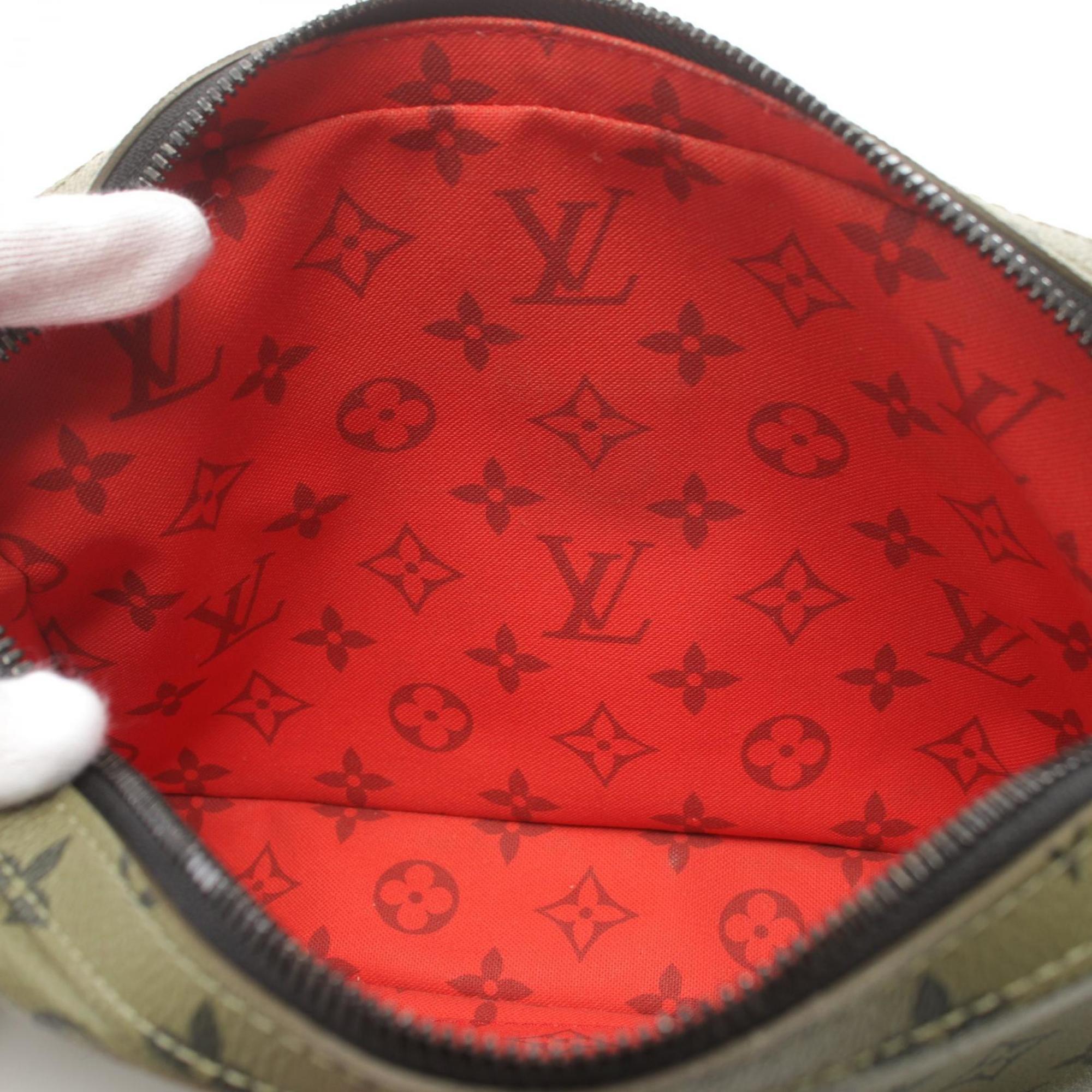 Louis Vuitton LOUIS VUITTON Trio Monogram Shoulder Bag Coated Canvas Men's Khaki M23783