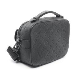 Louis Vuitton LOUIS VUITTON S-Lock Monogram Handbag Bag Leather Taurillon Men's Black M58489