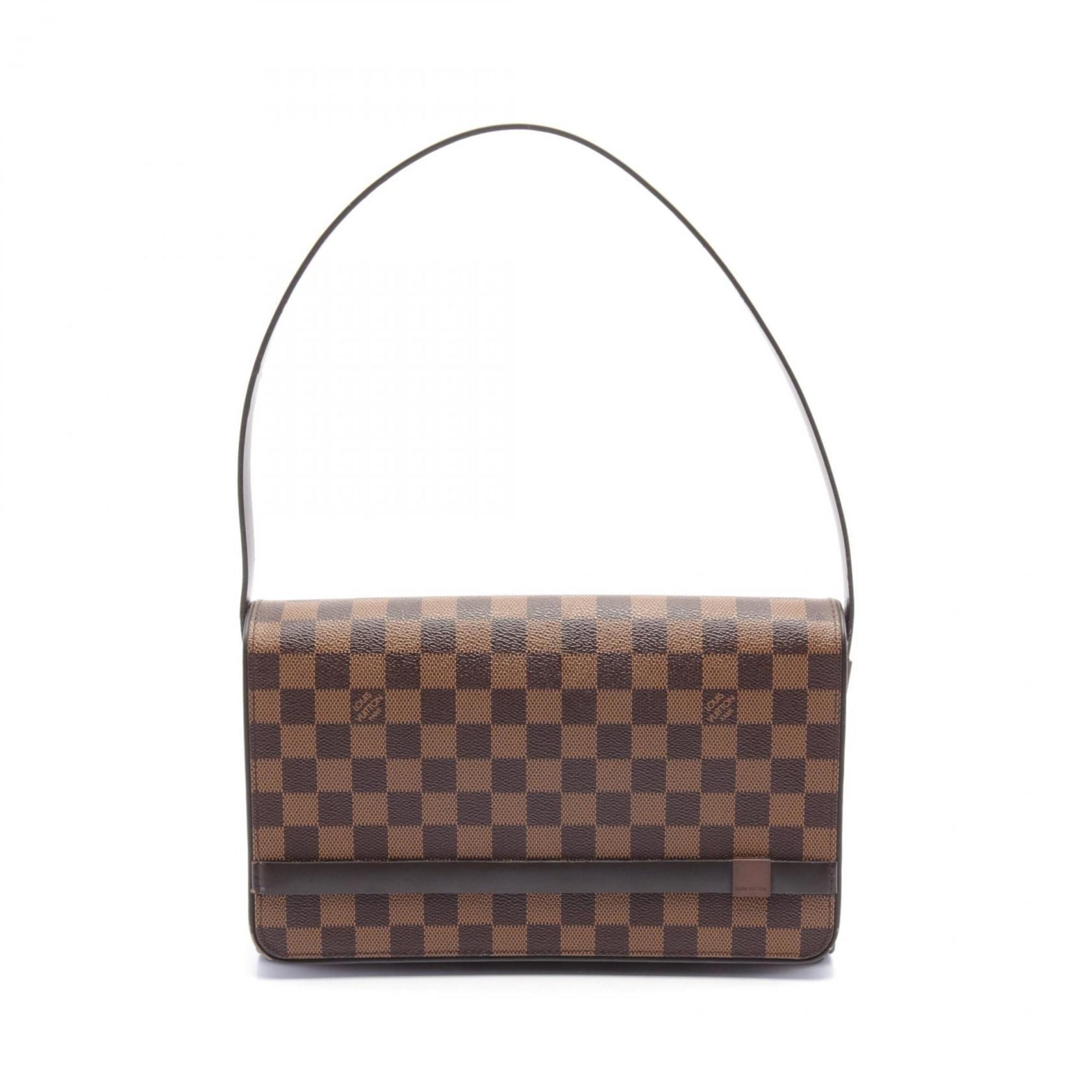 Louis Vuitton LOUIS VUITTON Tribeca Long Damier Ebene Shoulder Bag Coated Canvas Leather Women's Brown N51160