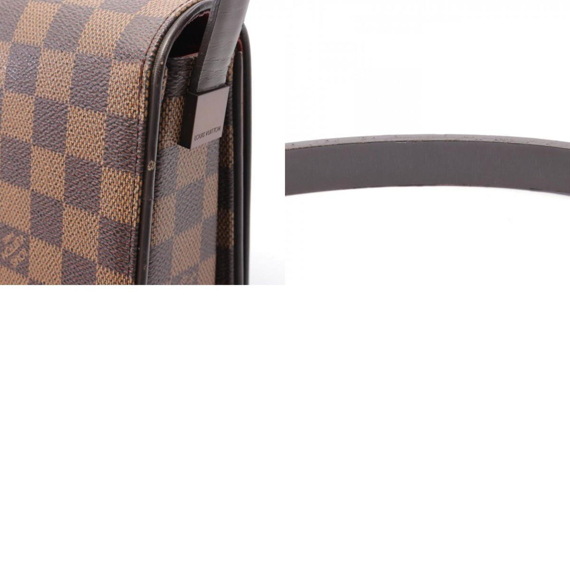 Louis Vuitton LOUIS VUITTON Tribeca Long Damier Ebene Shoulder Bag Coated Canvas Leather Women's Brown N51160