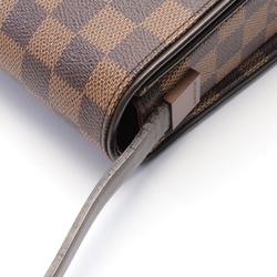 Louis Vuitton LOUIS VUITTON Tribeca Long Damier Ebene Shoulder Bag Coated Canvas Leather Women's Brown N51160