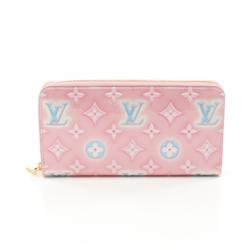 Louis Vuitton LOUIS VUITTON Zippy Wallet Monogram Vernis Round Long Patent Leather Women's Pink M81145