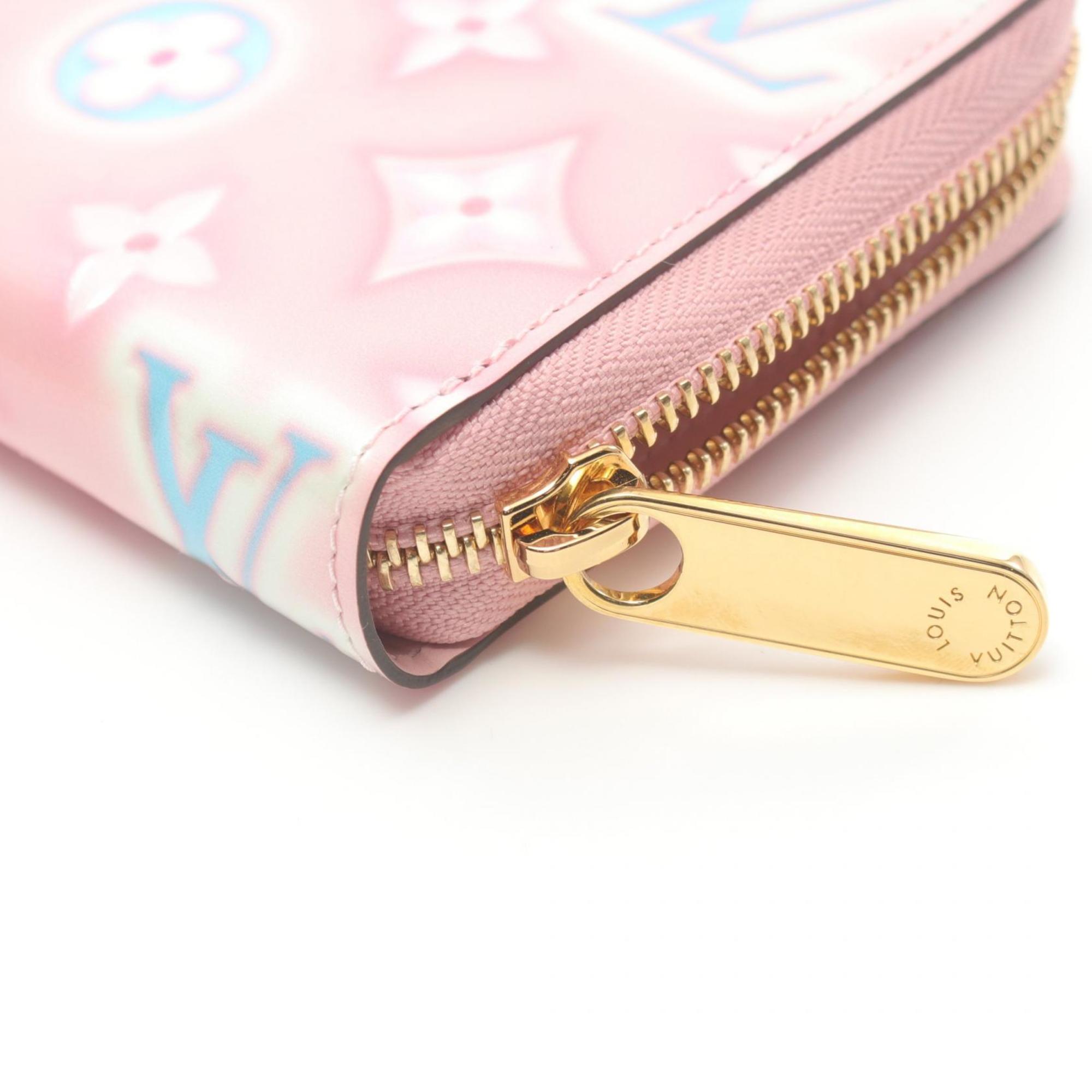 Louis Vuitton LOUIS VUITTON Zippy Wallet Monogram Vernis Round Long Patent Leather Women's Pink M81145