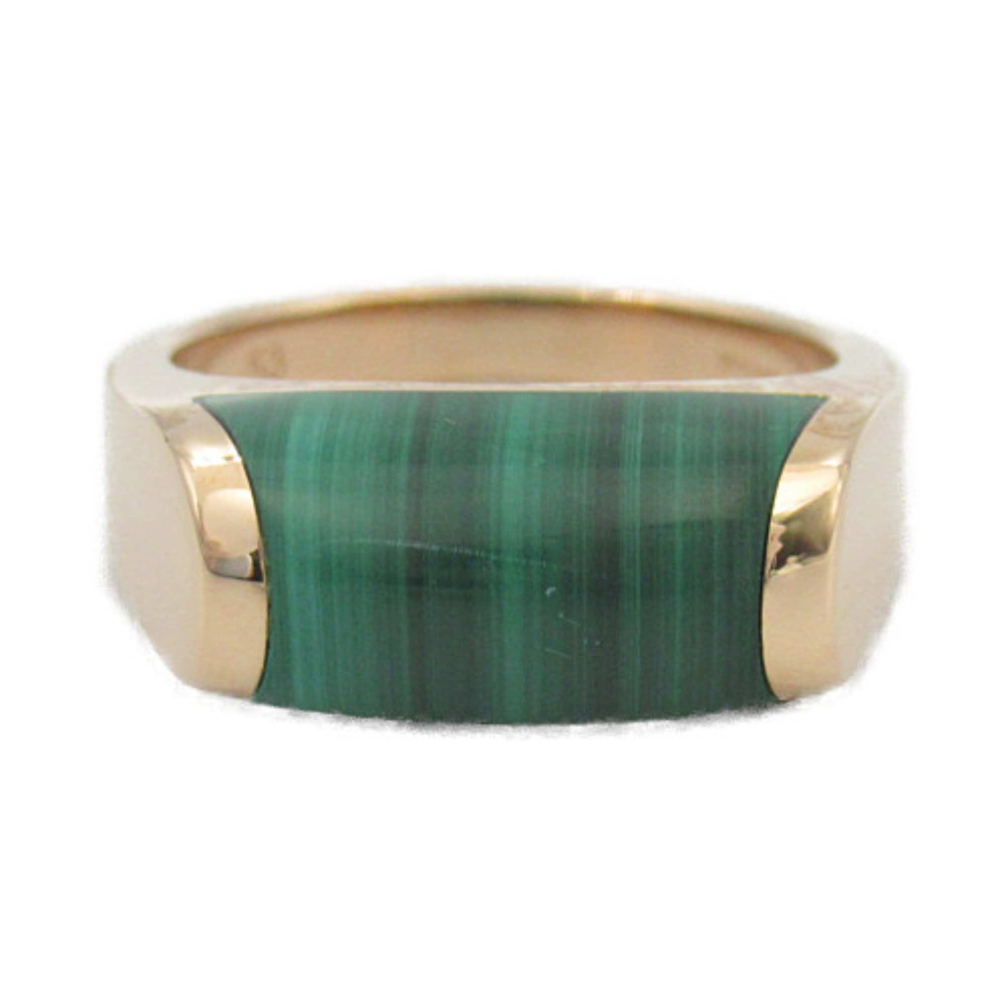 BVLGARI Tronchetto Malachite Ring, K18PG (pink gold), Malachite, Women's, Green