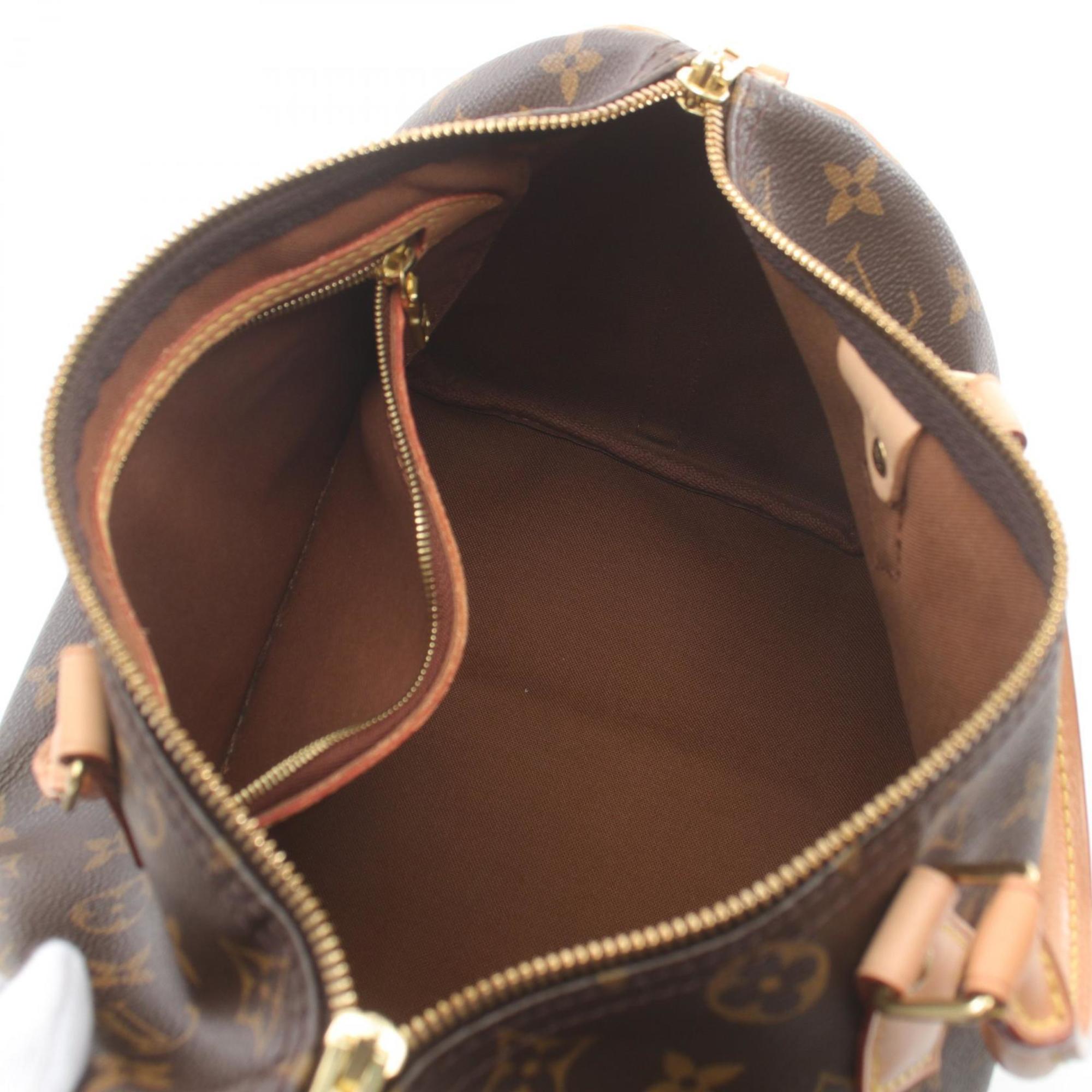 Louis Vuitton Speedy Bandouliere 30 Monogram Handbag Bag Coated Canvas Leather Women's Brown M41112