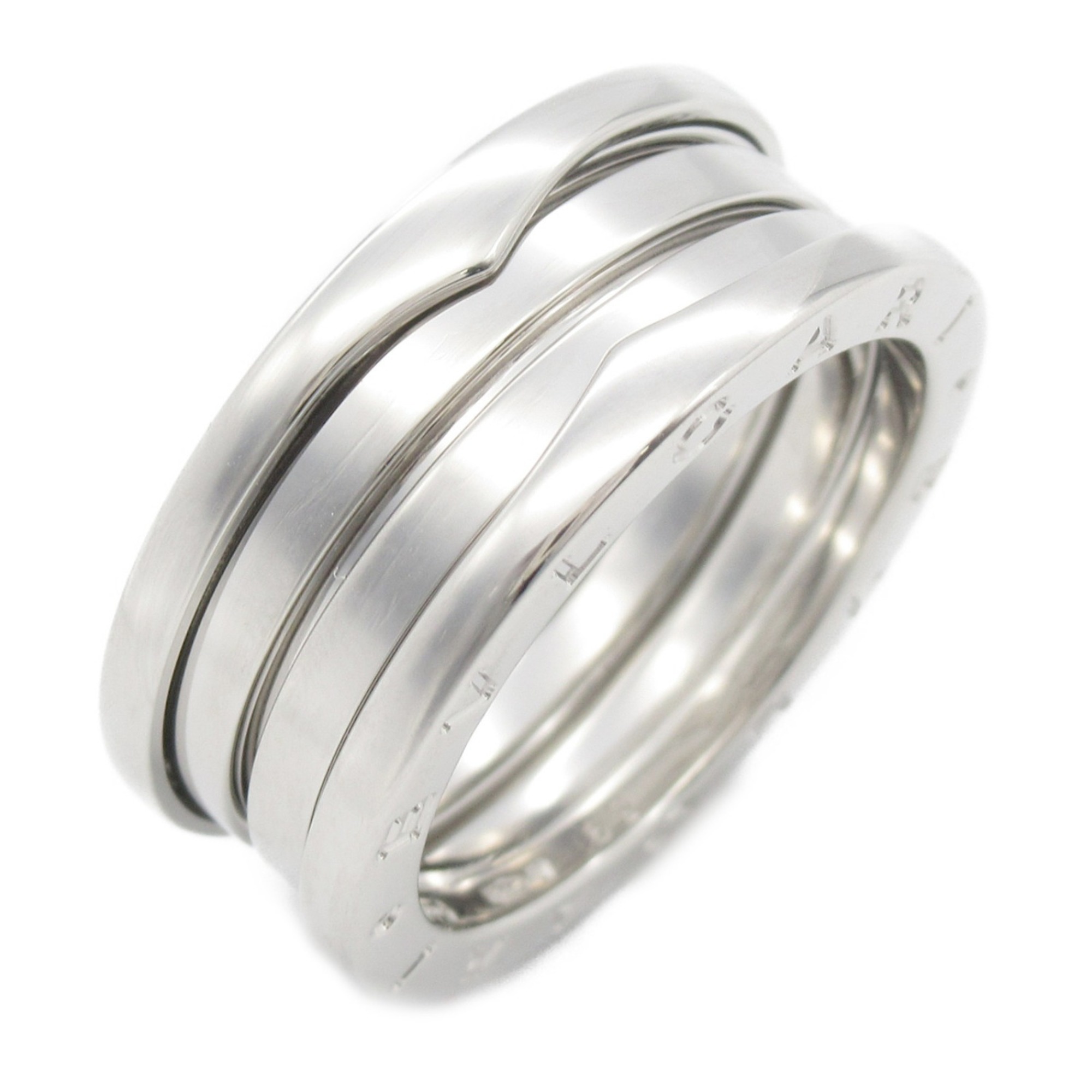 BVLGARI B-zero1 Ring, K18WG (White Gold), Men's, Women's, Silver