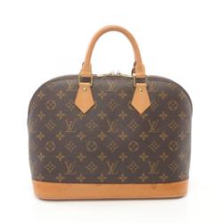 Louis Vuitton Alma PM Monogram Handbag Bag Coated Canvas Leather Women's Brown M51130