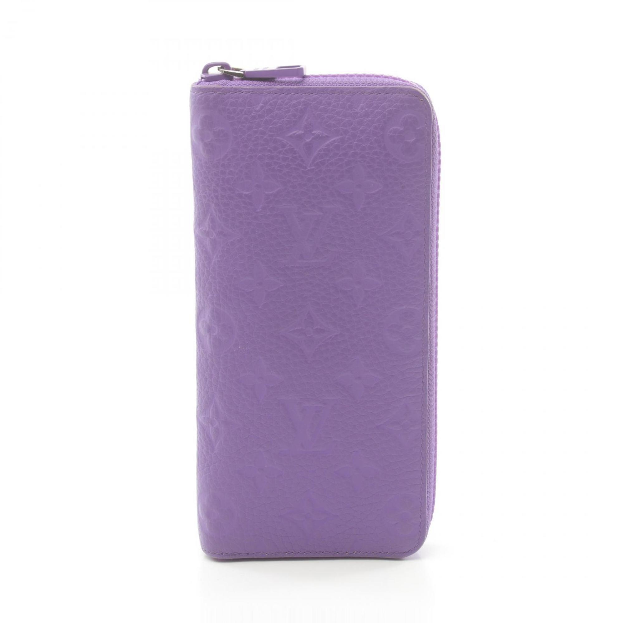 Louis Vuitton LOUIS VUITTON Zippy Wallet Vertical Round Long Leather Monogram Empreinte Women's Purple M81636