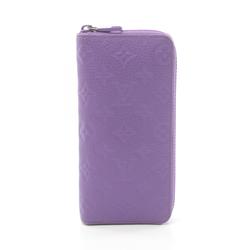 Louis Vuitton LOUIS VUITTON Zippy Wallet Vertical Round Long Leather Monogram Empreinte Women's Purple M81636