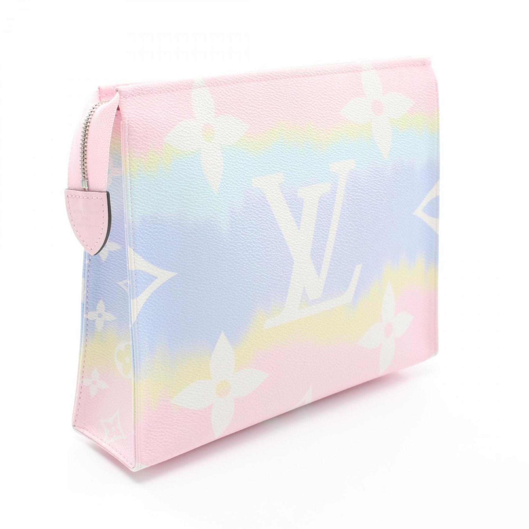 Louis Vuitton LOUIS VUITTON LV Escale Poche Toile 26 Second Bag Clutch Coated Canvas Women's Pink Blue Multicolor M69137