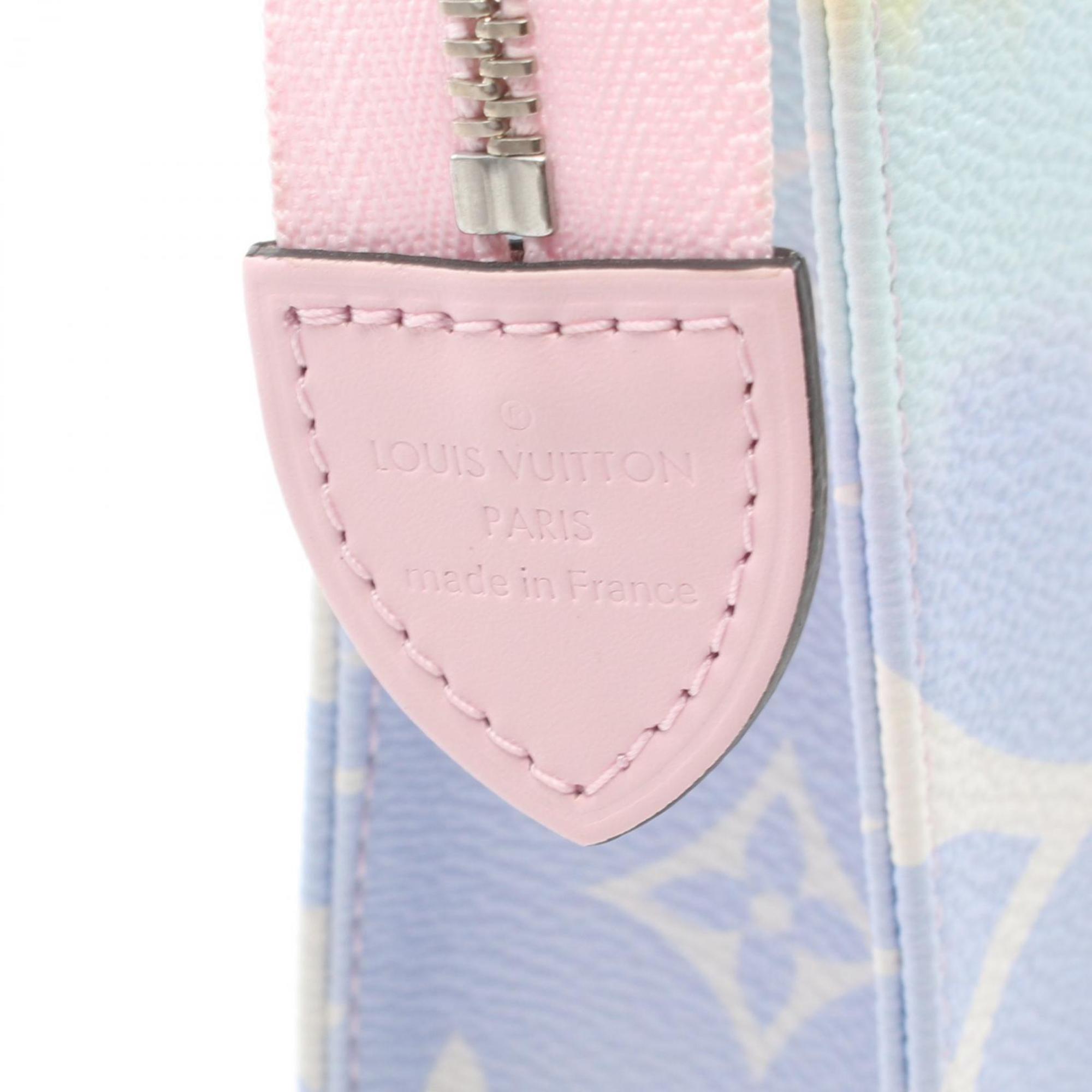 Louis Vuitton LOUIS VUITTON LV Escale Poche Toile 26 Second Bag Clutch Coated Canvas Women's Pink Blue Multicolor M69137