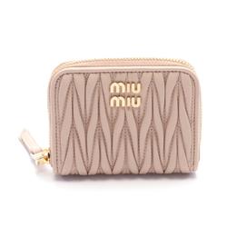 Miu Miu Miu MATELASSE Wallet/Coin Case Leather Women's Pink 5MM2682FPPF0236