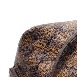 Louis Vuitton LOUIS VUITTON Cabas Rivington Damier Ebene Shoulder Bag Coated Canvas Leather Women's Brown N41108