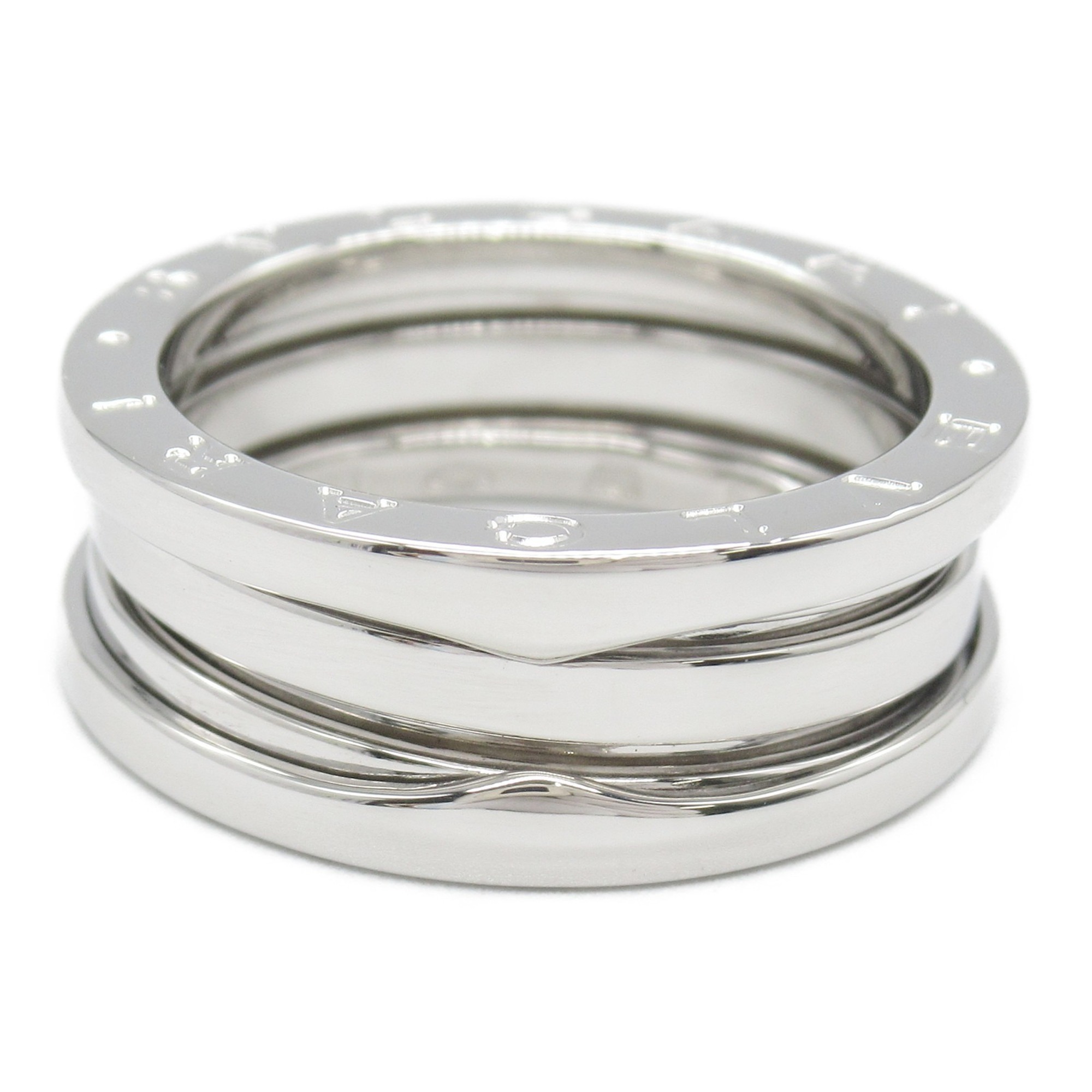 BVLGARI B-zero1 Ring, K18WG (White Gold), Men's, Women's, Silver