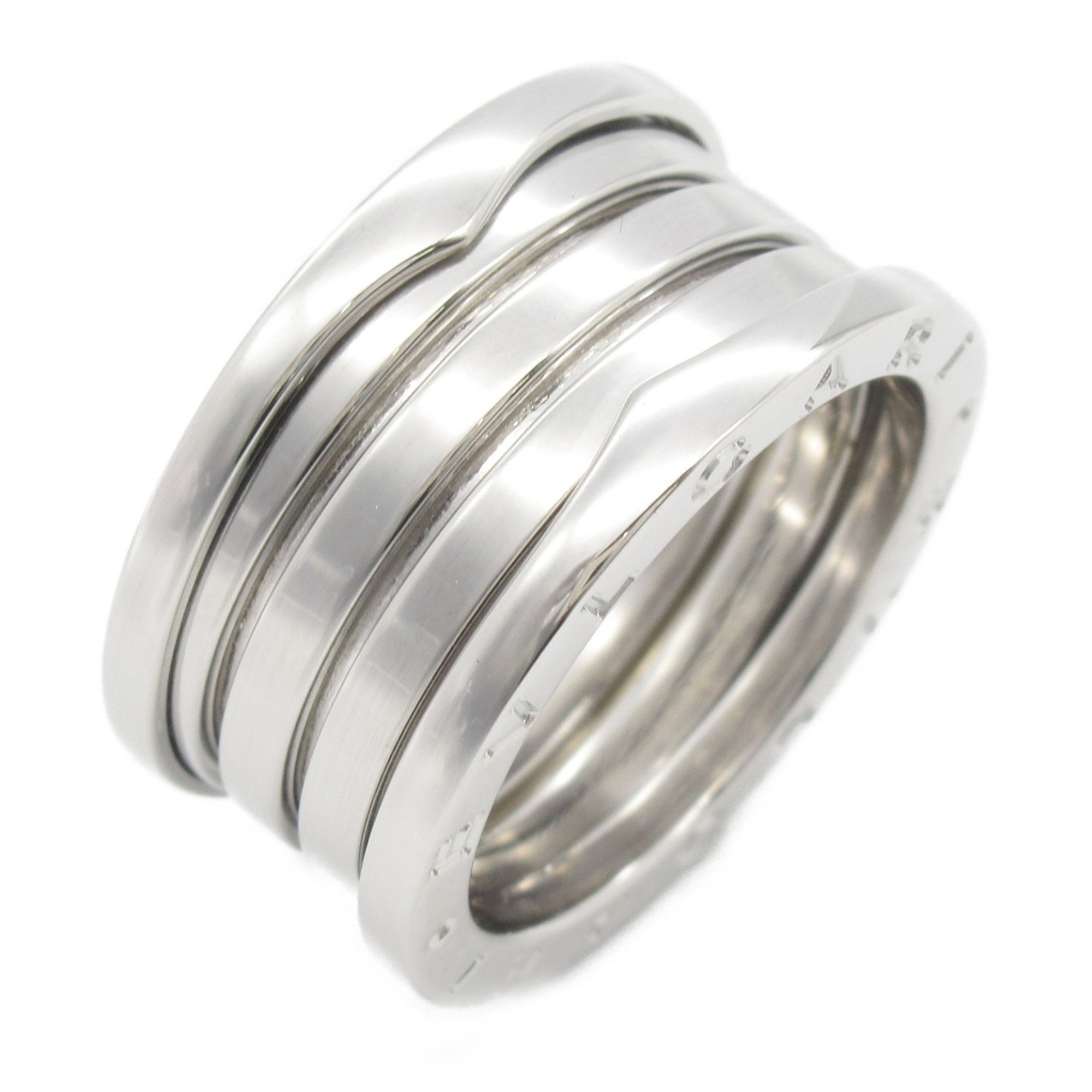 BVLGARI B-zero1 Ring, K18WG (White Gold), Men's, Women's, Silver