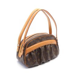 Louis Vuitton Clara Monogram Shoulder Bag, Coated Canvas, Leather, Women's, Brown, M40057