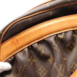 Louis Vuitton Clara Monogram Shoulder Bag, Coated Canvas, Leather, Women's, Brown, M40057