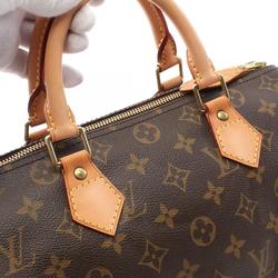 Louis Vuitton Speedy 30 Monogram Handbag Bag Coated Canvas Leather Women's Brown M41526