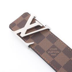 LOUIS VUITTON Santur LV Initial 40MM Reversible Damier Ebene Belt Clothing Coated Canvas Leather Men's Brown M0212