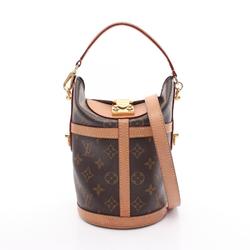 Louis Vuitton Duffle Bag Monogram Handbag Coated Canvas Leather Women's Brown M43587