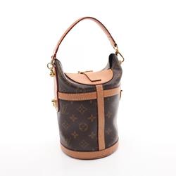 Louis Vuitton Duffle Bag Monogram Handbag Coated Canvas Leather Women's Brown M43587