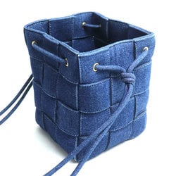 BOTTEGAVENETA Bottega Veneta Small Cassette Crossbody Bucket Bag Shoulder Indigo 743789V2ZB14019 Women's