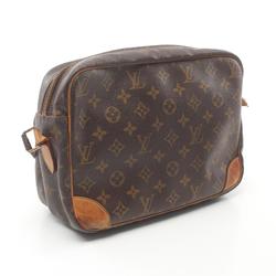 Louis Vuitton Nile Monogram Shoulder Bag, Coated Canvas, Leather, Women's, Brown, M45244