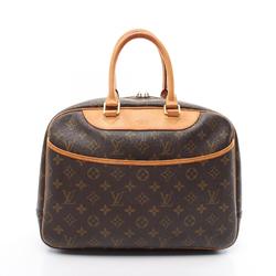 Louis Vuitton LOUIS VUITTON Deauville Bowling Vanity Monogram Handbag Bag Coated Canvas Leather Women's Brown M47270