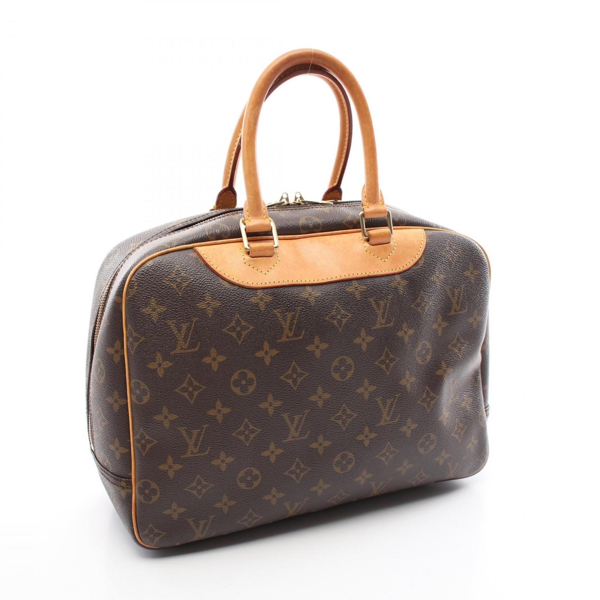 Louis Vuitton LOUIS VUITTON Deauville Bowling Vanity Monogram Handbag Bag Coated Canvas Leather Women's Brown M47270